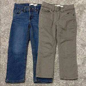 Levi's Kids Blue Denim and Gray Jeans